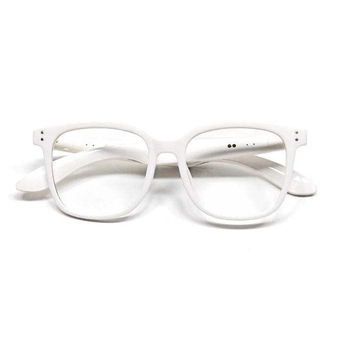 F66 AI Translation Bluetooth-compatible Glasses Touch Control Smart Eyewear for Music and Calls - White Frame / Anti Blue Light Lens - 7