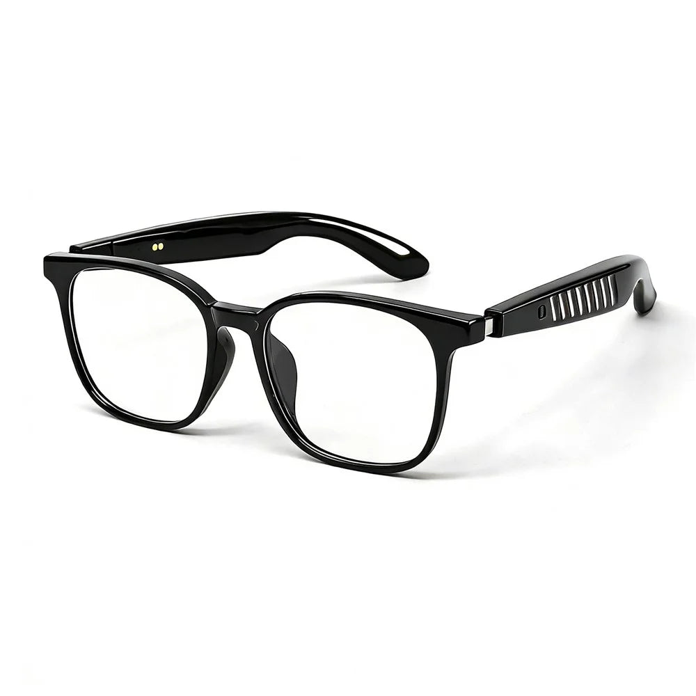 F62 AI Translation Smart Glasses Bluetooth-compatible Earphones Music Calling Intelligent Eyewear - Black Frame / Anti Blue Light Lens - 7