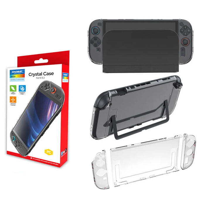 DOBE FOMIS ELECTRONICS TNS-51120 Protective Case for Nintendo Switch 2 Game Console Crystal Clear Hard Shell - Transparent - 7