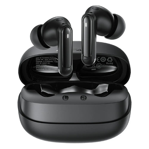 ACEFAST W8 ANC AI Translation Earbuds BT 6.0 Wireless Earphones Support ANC + ENC Noise Reduction - Black - 1