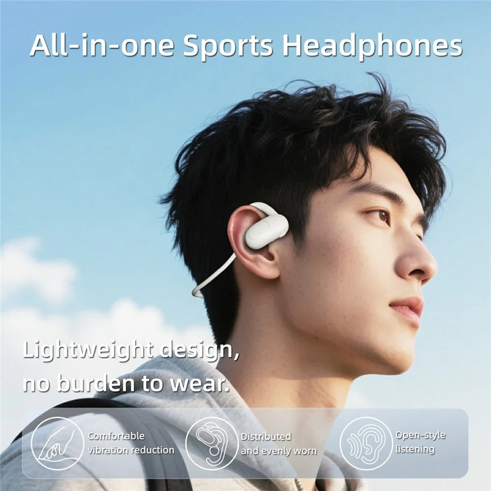 F25A Open Ear Air Conduction BT Earphones IPX7 Waterproof Wireless Sports Headphones - Black - 5
