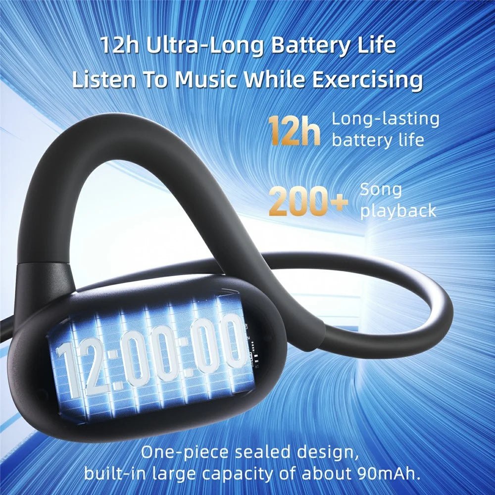 F25A Open Ear Air Conduction BT Earphones IPX7 Waterproof Wireless Sports Headphones - Black - 6
