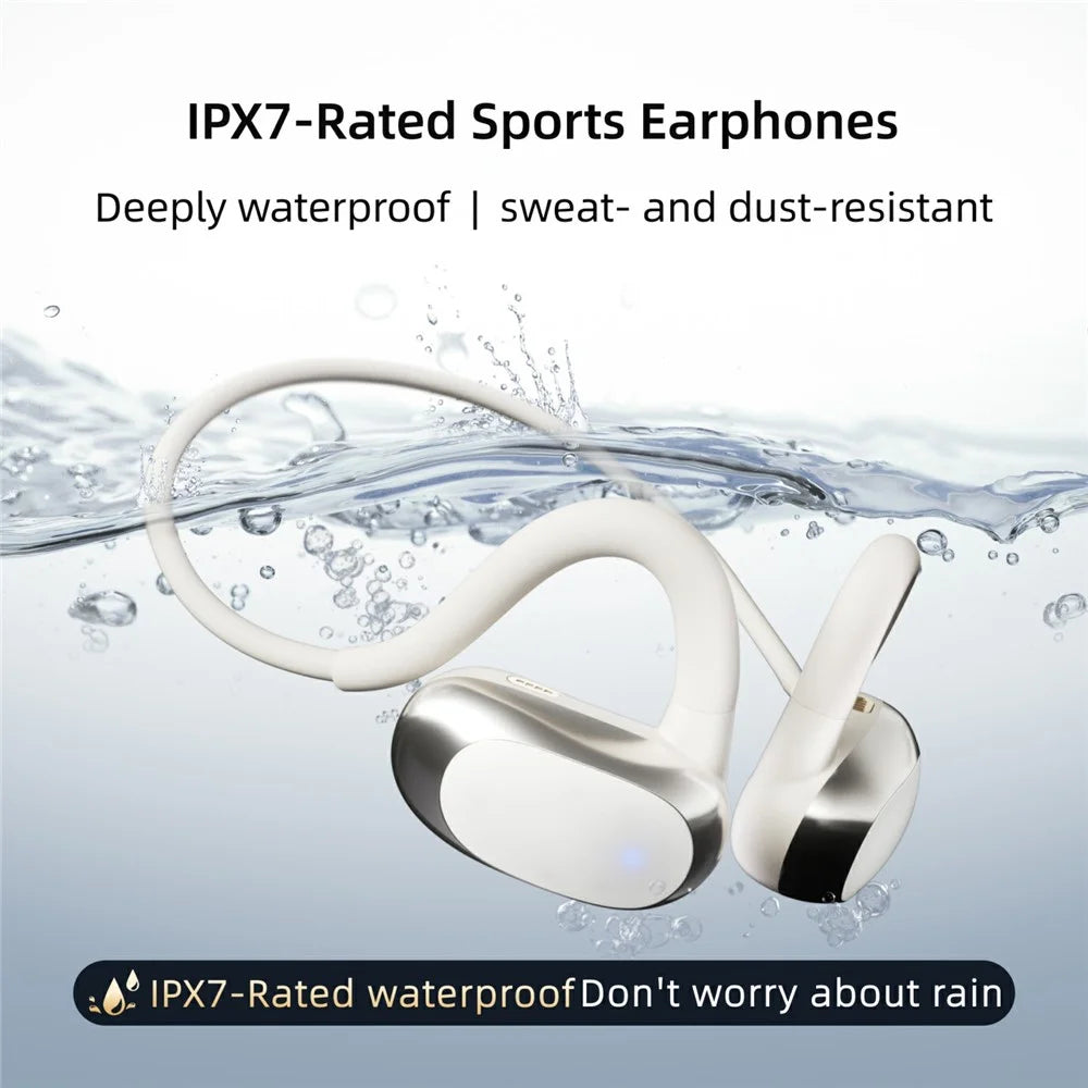 F25B IPX7 Waterproof Sports Headphones Air Conduction Wireless Bluetooth-Compatible OWS Earphones - White - 4