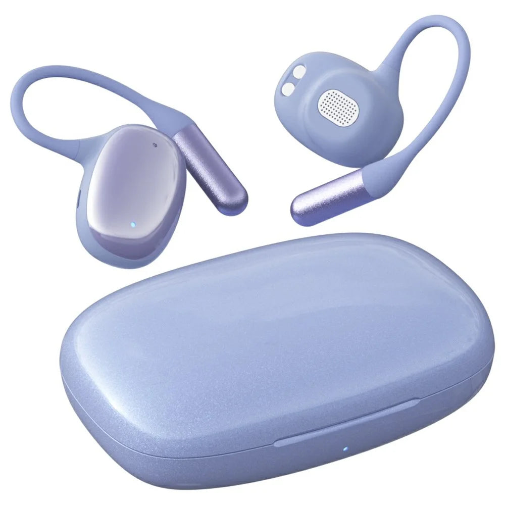 F20 Open Ear Hook OWS Earphones Wireless Sports ANC Noise Cancelling Bluetooth-Compatible Headphones - Purple - 2