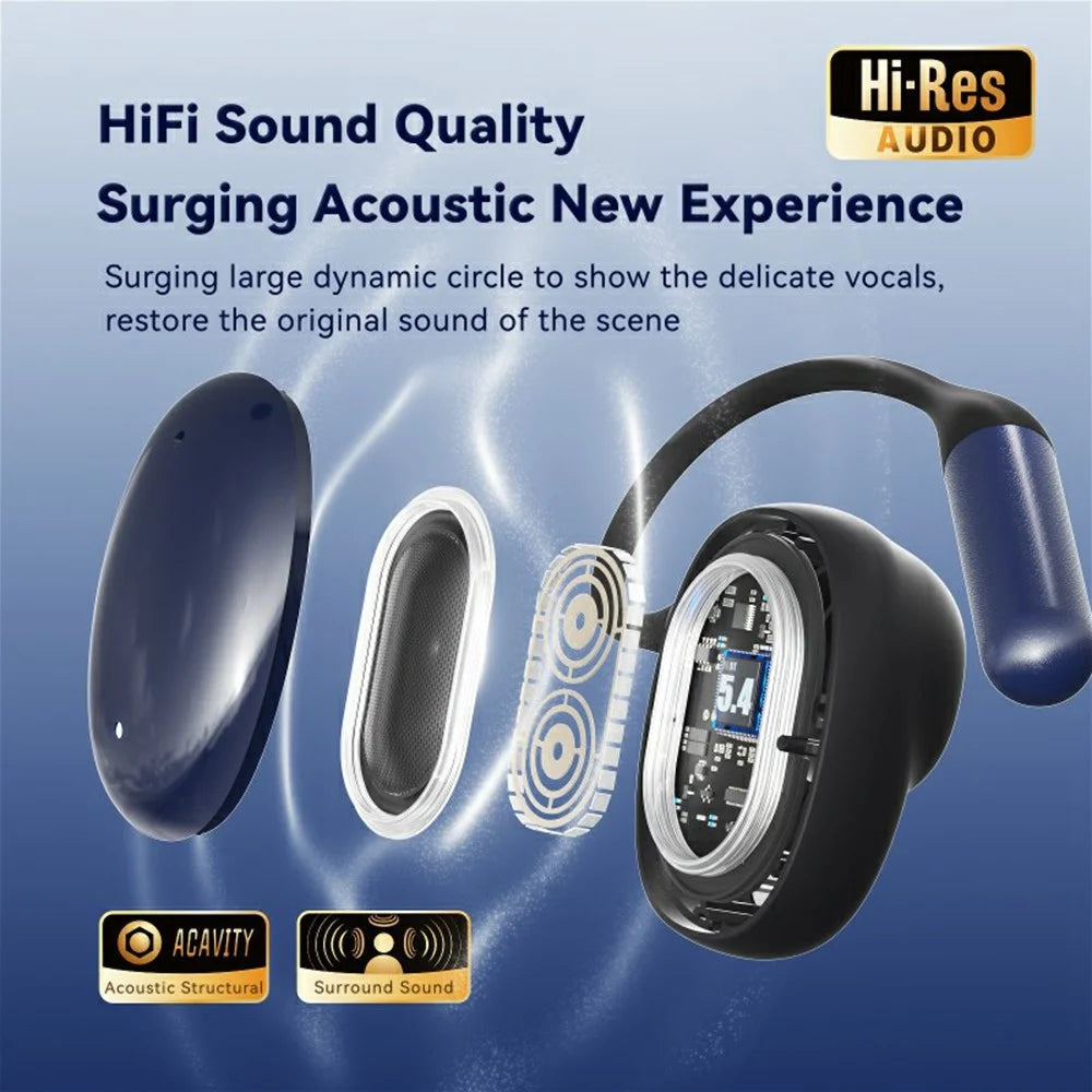 F20 Open Ear Hook OWS Earphones Wireless Sports ANC Noise Cancelling Bluetooth-Compatible Headphones - Purple - 6