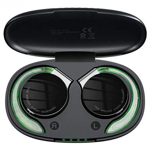 F2 OWS Earphones Wireless Sports Over Ear Headphones Noise Cancelling with Microphone For Running - Black - 2