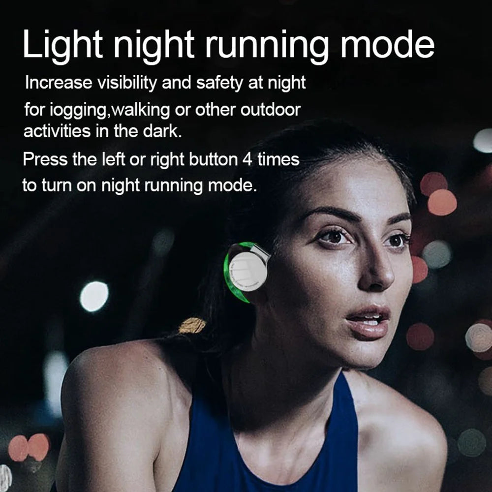 F2 OWS Earphones Wireless Sports Over Ear Headphones Noise Cancelling with Microphone For Running - Black - 5
