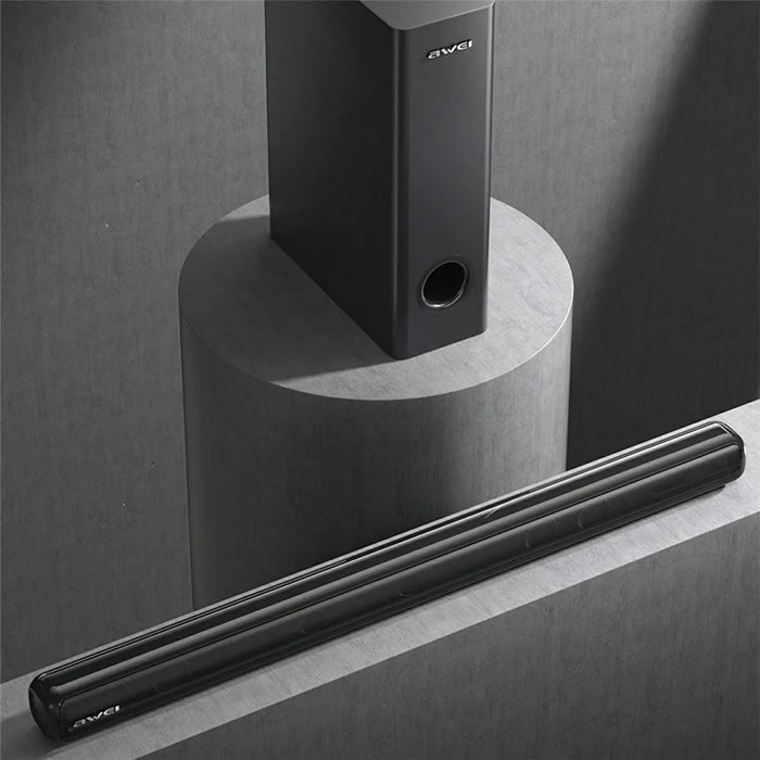 AWEI Y520 Bluetooth-Compatible Soundbar with Subwoofer 2.1 Channel Home Theater Speaker System - Black - 3