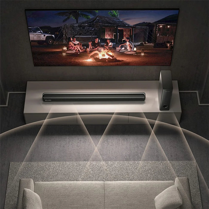 AWEI Y520 Bluetooth-Compatible Soundbar with Subwoofer 2.1 Channel Home Theater Speaker System - Black - 5