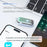 K88Pro Clip On Wireless Earphone Digital Display Bluetooth-Compatible 6.0 Business Lavalier Earbud - Gradient Green - 4