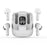 DX16 2 Pairs Bluetooth-compatible Earbuds Stereo Surround Sound TWS Wireless Earbuds with Digital Display Charging Case - White - 1