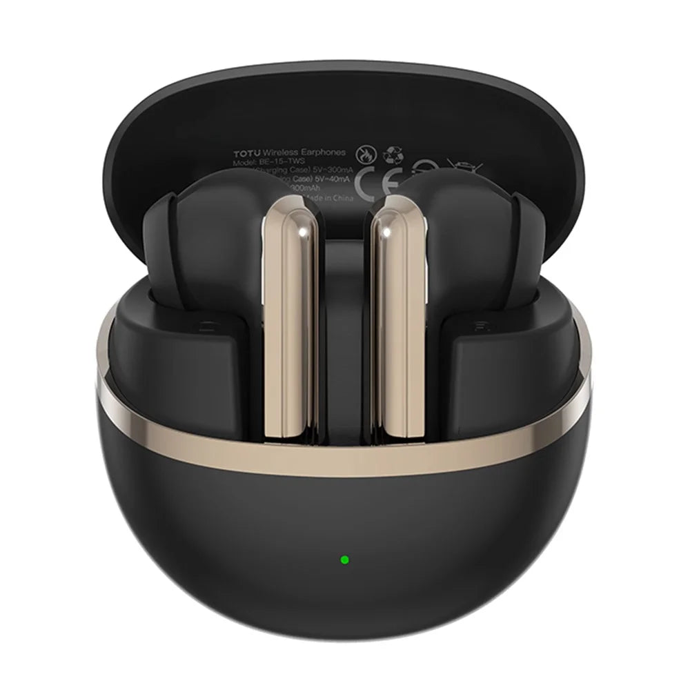 TOTU BE-15-TWS Bluetooth-Compatible TWS Earphones HiFi Sound IPX7 Waterproof Earbuds - Black - 2
