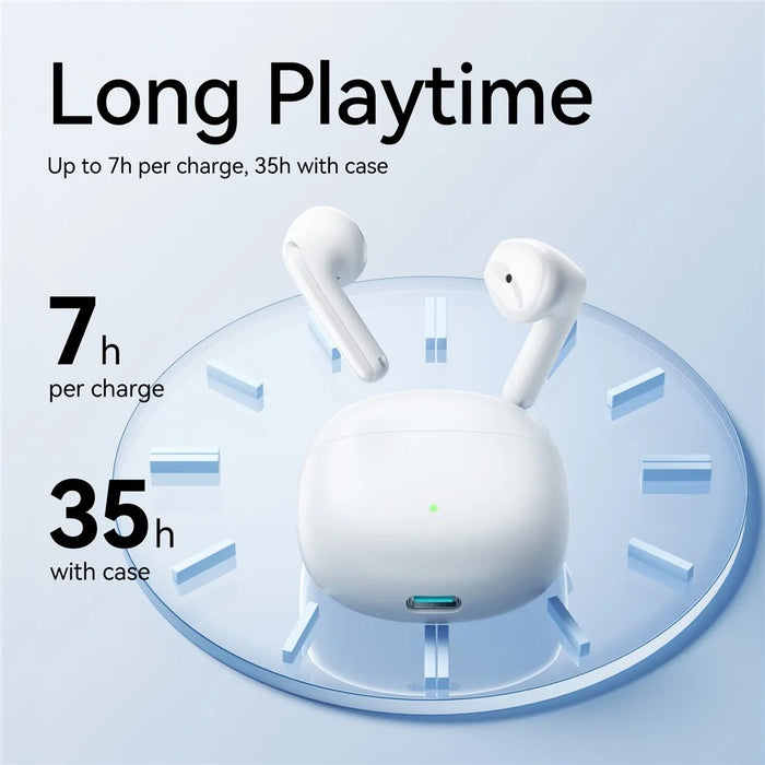 JOYROOM JR-FB1 AI Translation Bluetooth-compatible 6.0 TWS Earbuds Noise Cancelling Low Latency Gaming Earbuds - White - 3