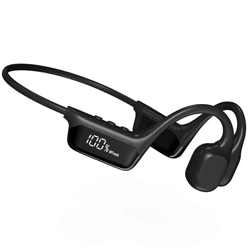 S10 Bone Conduction OWS Bluetooth-compatible Earphones IPX8 Waterproof HiFi Bass MP3 Player Swimming Earphones, 32GB Storage - Black - 1