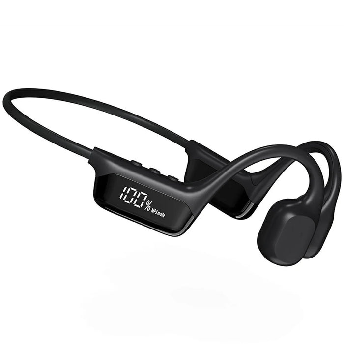 S10 Bone Conduction OWS Bluetooth-compatible Earphones IPX8 Waterproof HiFi Bass MP3 Player Swimming Earphones, 32GB Storage - Black - 1