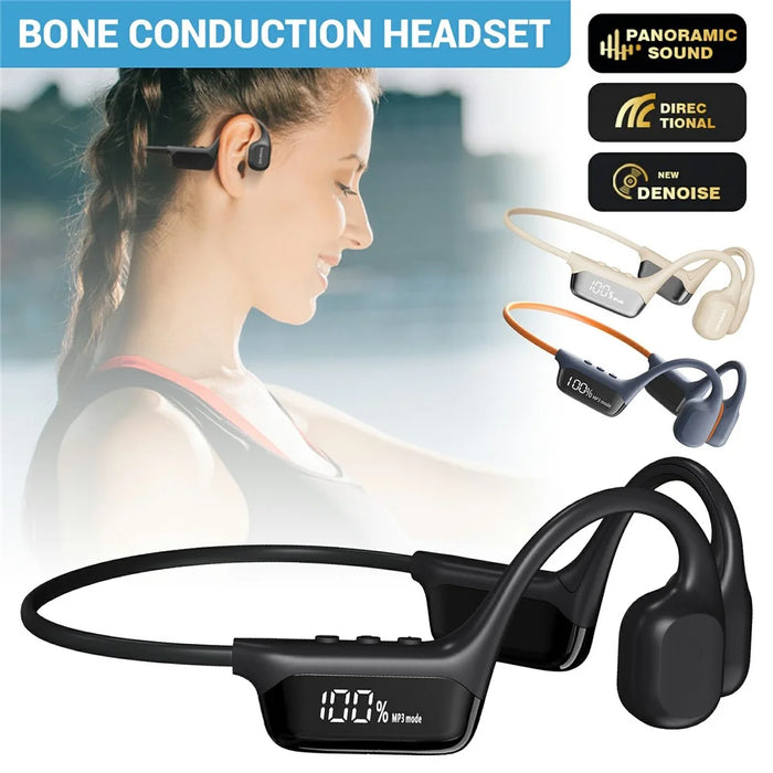 S10 Bone Conduction OWS Bluetooth-compatible Earphones IPX8 Waterproof HiFi Bass MP3 Player Swimming Earphones, 32GB Storage - Black - 2