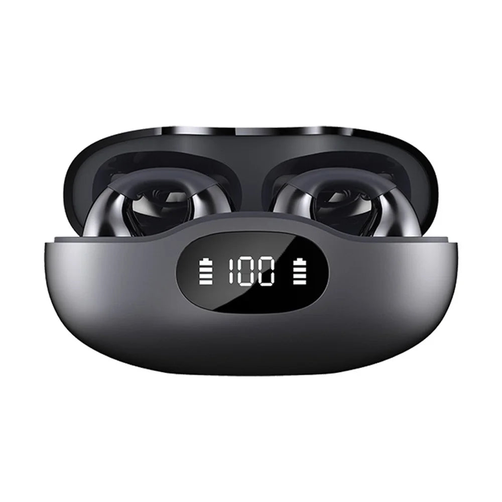 ERAZER EX05 Clip-On Earbuds Bluetooth-compatible Open Ear Wireless Earbuds for Sports (Invested By Lenovo) - Iron Grey - 1