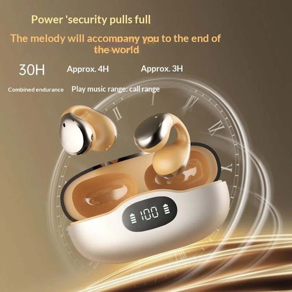 ERAZER EX05 Clip-On Earbuds Bluetooth-compatible Open Ear Wireless Earbuds for Sports (Invested By Lenovo) - Iron Grey - 6