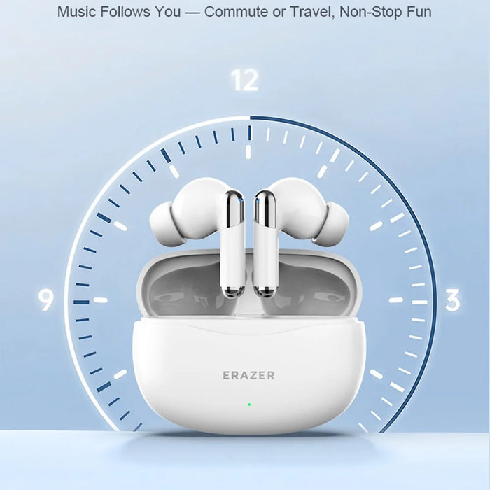 ERAZER ETP-Z01 ENC ANC Noise Cancelling Wireless Earbuds Dual Mic Bluetooth-compatible 5.4 Earphone (Invested By Lenovo) - Black - 6