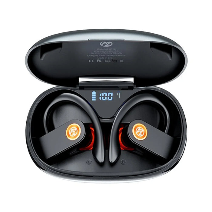 AZEADA AZ-BT08 OWS Bluetooth-compatible Earbuds IPX5 Waterproof Open Ear Hook Wireless Earbuds for Sports - Tarnish - 2
