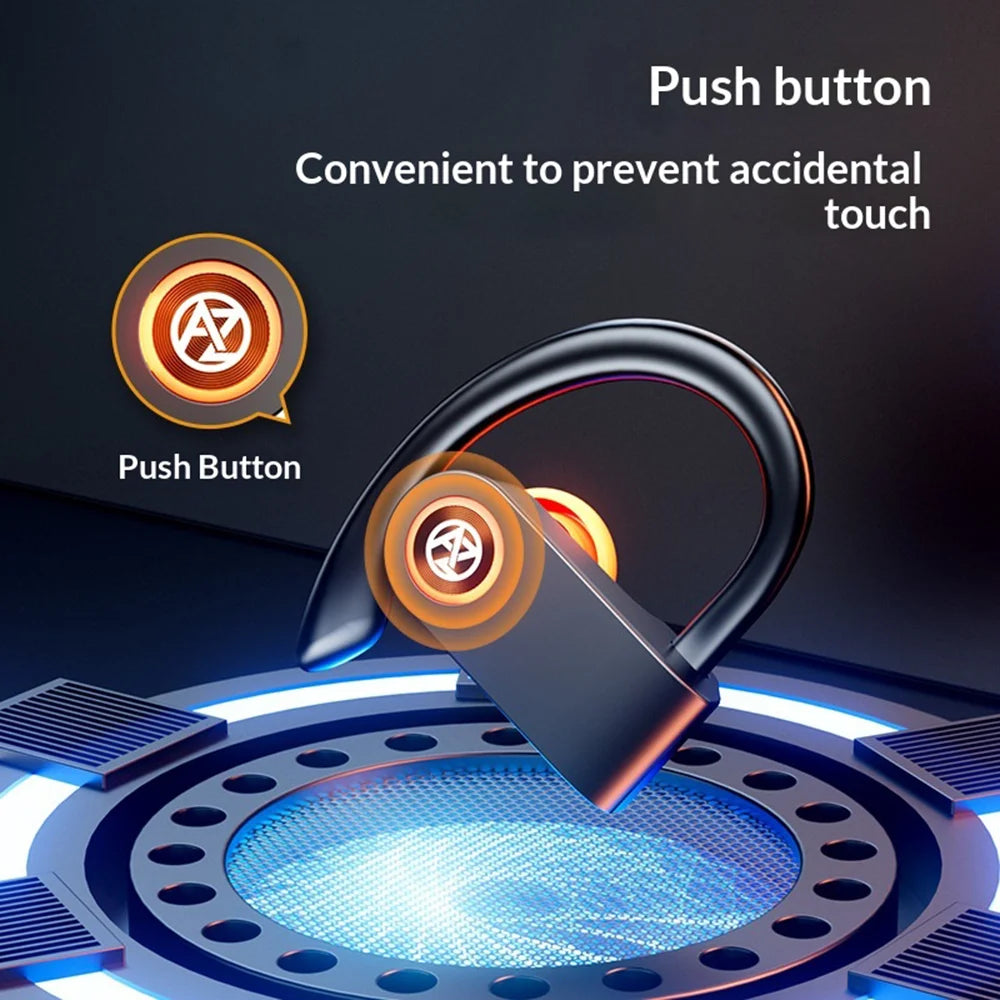 AZEADA AZ-BT08 OWS Bluetooth-compatible Earbuds IPX5 Waterproof Open Ear Hook Wireless Earbuds for Sports - Tarnish - 6