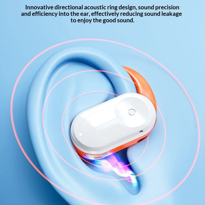 AZEADA AZ-BT11 OWS Ear Hook Wireless Bluetooth-compatible Earbuds IPX5 Waterproof Touch Control Earbuds - White - 4