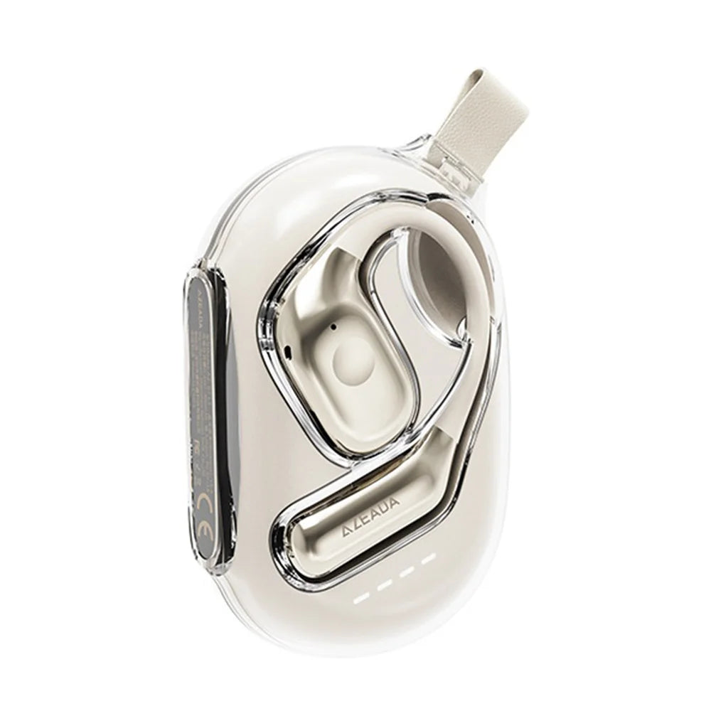 AZEADA AZ-BT13 OWS Air Conduction Bluetooth-compatible Earbuds Open Ear Wireless Earbuds with Ear Hook - Ivory White - 1