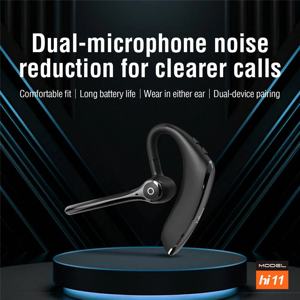 HILEO Hi11 Business Bluetooth-compatible Earphone Dual Microphones Noise Cancelling Hands-free Wireless Headset - 3