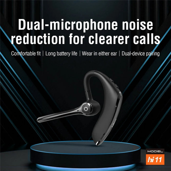 HILEO Hi11 Business Bluetooth-compatible Earphone Dual Microphones Noise Cancelling Hands-free Wireless Headset - 3