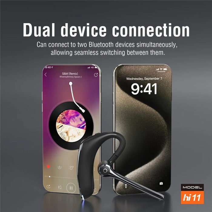 HILEO Hi11 Business Bluetooth-compatible Earphone Dual Microphones Noise Cancelling Hands-free Wireless Headset - 7