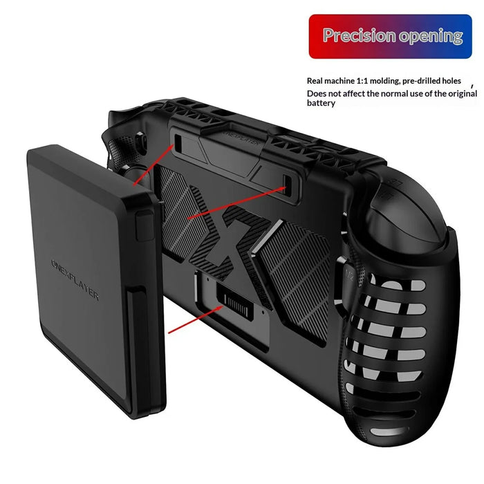 For ONEXPLAYER APEX MAX Gaming Console TPU Case Ergonomic Shockproof Protective Cover - Black - 2