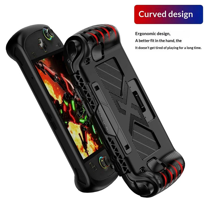 For ONEXPLAYER APEX MAX Gaming Console TPU Case Ergonomic Shockproof Protective Cover - Black - 5