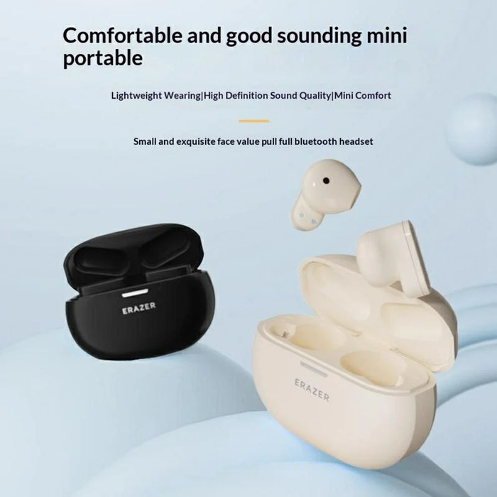 ERAZER ETK-A02 Bluetooth-compatible 5.3 Wireless Earbuds 13mm Driver 4H Playtime Earphones (Invested By Lenovo) - White - 2