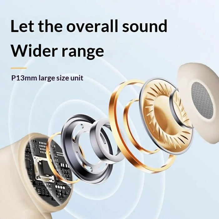 ERAZER ETK-A02 Bluetooth-compatible 5.3 Wireless Earbuds 13mm Driver 4H Playtime Earphones (Invested By Lenovo) - White - 3