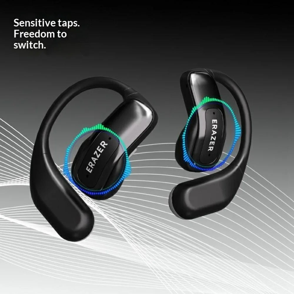 ERAZER ER53 Wireless On-Ear Sports Earbuds 7.5H Playtime Bluetooth-compatible Ear Hook Earphones for Running (Invested By Lenovo) - Black  /  Orange - 3