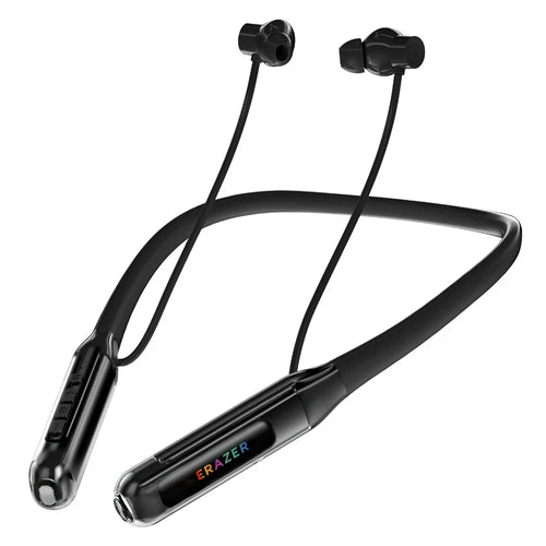ERAZER EQ-Z02 Pro Bluetooth-compatible Neckband Earphones ENC Noise Cancelling Wireless Headphones for Sports (Invested By Lenovo) - Black - 1