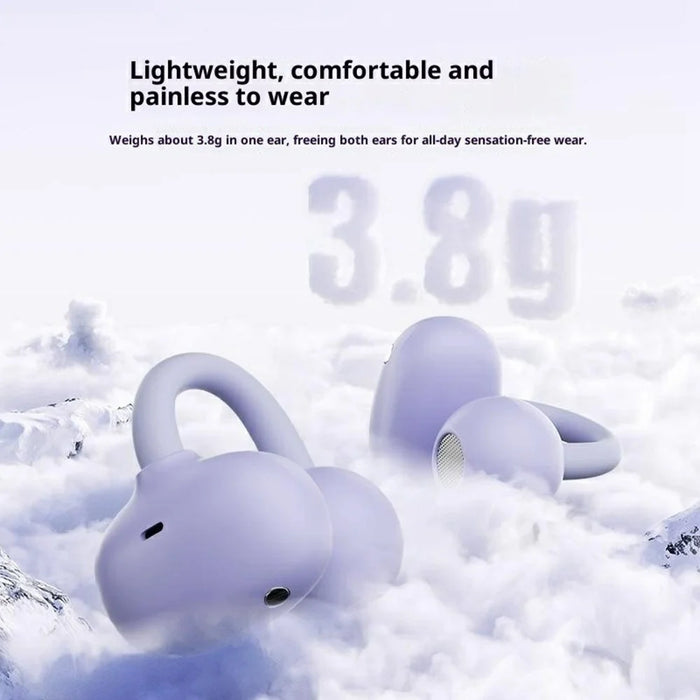 ERAZER EX02 Wireless Ear Clip Headphones Bluetooth-compatible 5.4 Open Ear Earbuds for Sports (Invested By Lenovo) - Purple - 4