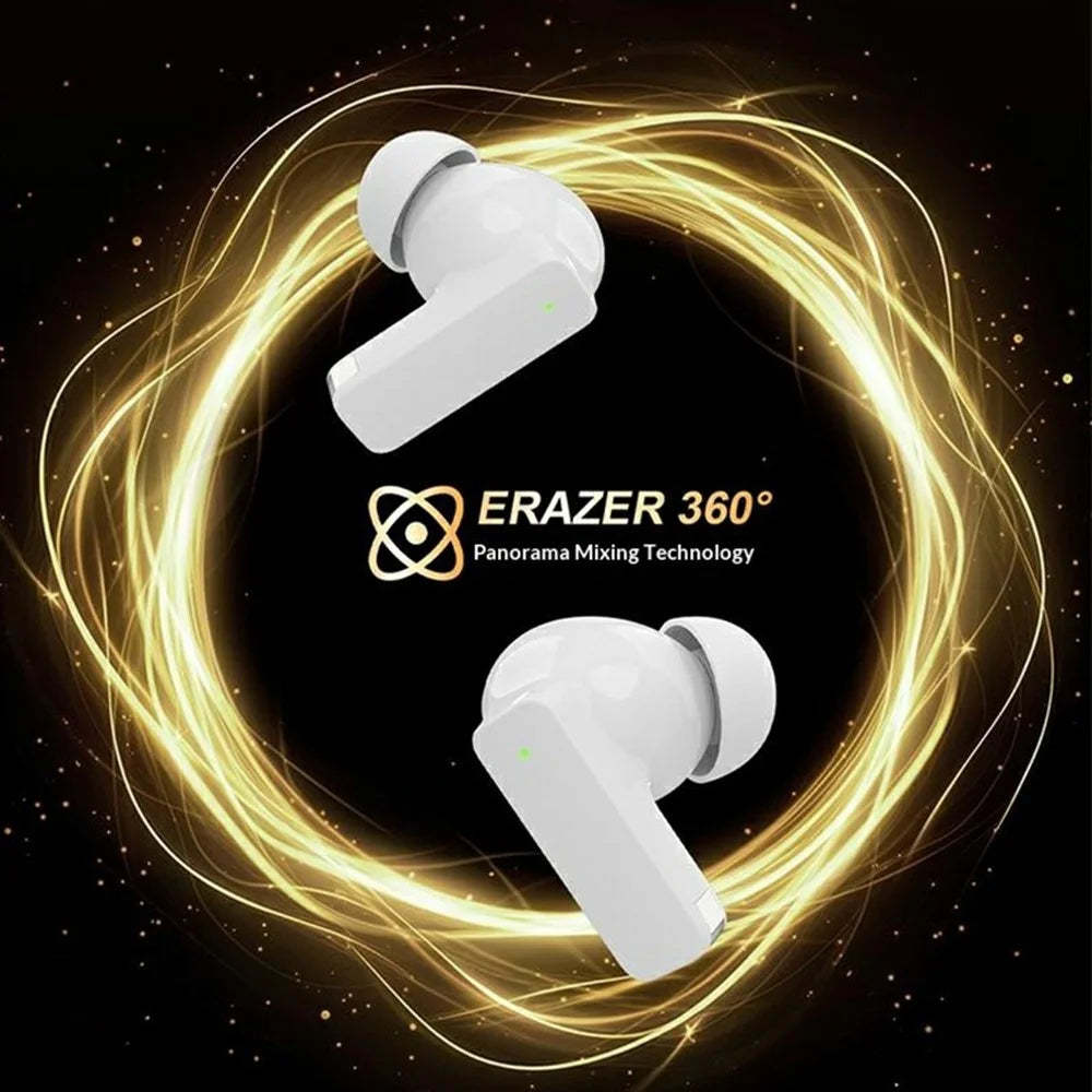 ERAZER EP03 TWS Bluetooth-compatible 5.4 Earbuds In-Ear ENC Call Noise Cancelling Wireless Earphones (Invested By Lenovo) - White - 3