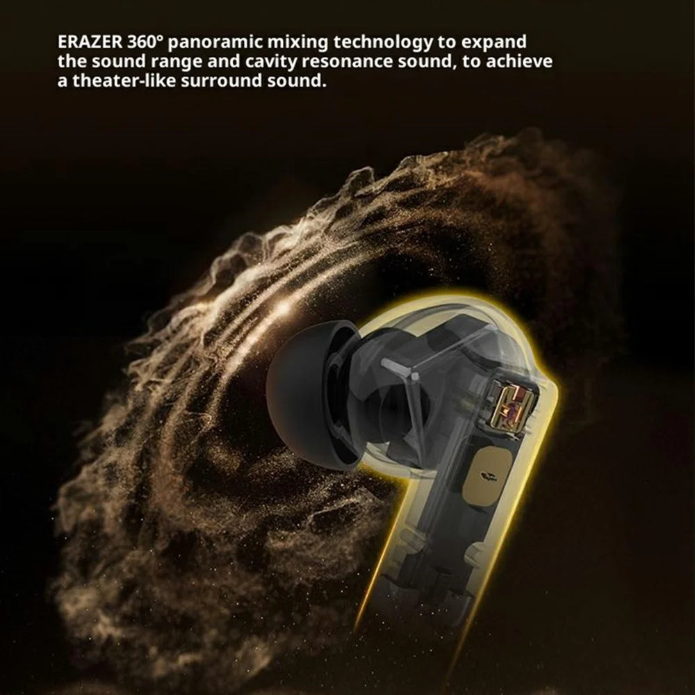 ERAZER EP03 TWS Bluetooth-compatible 5.4 Earbuds In-Ear ENC Call Noise Cancelling Wireless Earphones (Invested By Lenovo) - White - 4