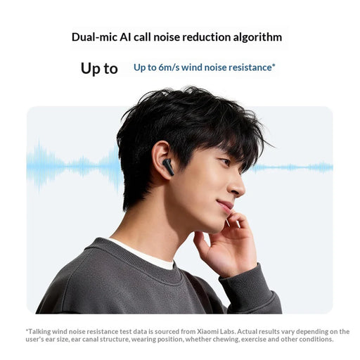 XIAOMI Redmi Buds 8 Active Bluetooth-compatible Earbuds 14.2mm Driver Noise Reduction Semi-in-ear Sports Earbuds (Chinese Version) - Matte Black - 2