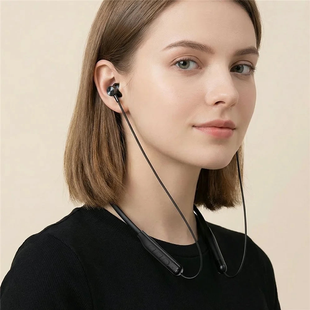 ACEFAST N9 Neck Hanging Wireless Earphone Bluetooth-compatible 6.0 IPX4 Waterproof ENC Earbud for Sports Gaming - Black - 5