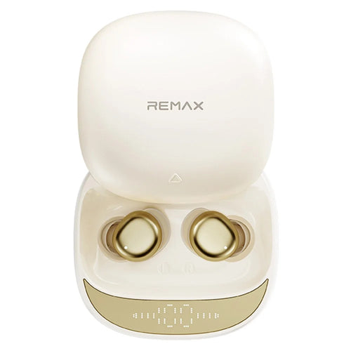 REMAX TWS-20 ANC Noise Cancellation Sleep Bluetooth-compatible Earbuds True Wireless Stereo Music Earbuds - Beige - 1