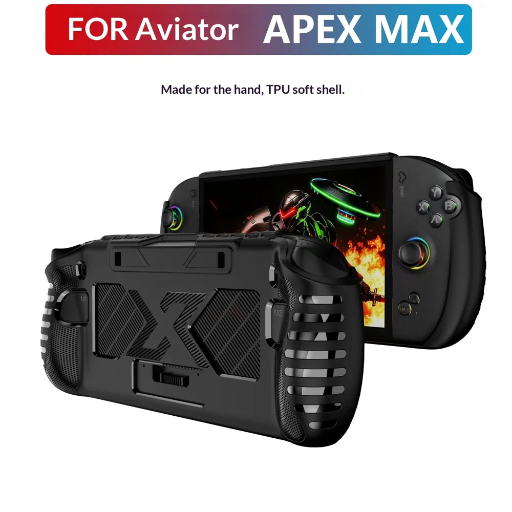 For ONEXPLAYER APEX MAX Gaming Console Soft Case Shockproof TPU Protective Cover - Black - 2