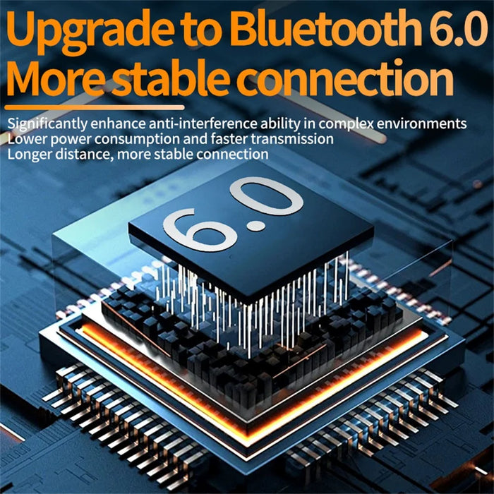 Single Ear Bluetooth-compatible 6.0 Ear Hook Headphones LED Display 180 Degree Rotating Open Ear Earbud for Sports Running - Blue - 5