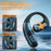 Single Ear Bluetooth-compatible 6.0 Ear Hook Headphones LED Display 180 Degree Rotating Open Ear Earbud for Sports Running - Blue - 6
