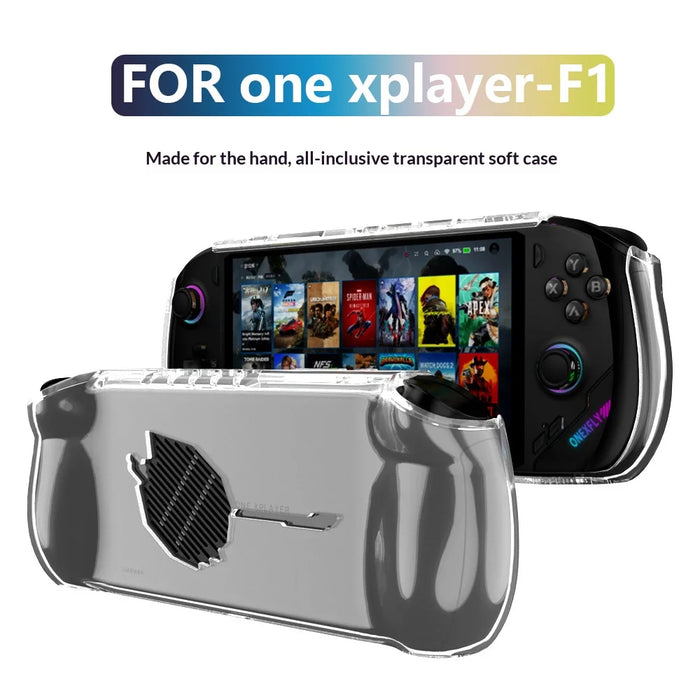 For ONEXPLAYER F1 Handheld Gaming Console Anti-scratch Case Clear TPU Shockproof Protective Cover - Transparent - 4