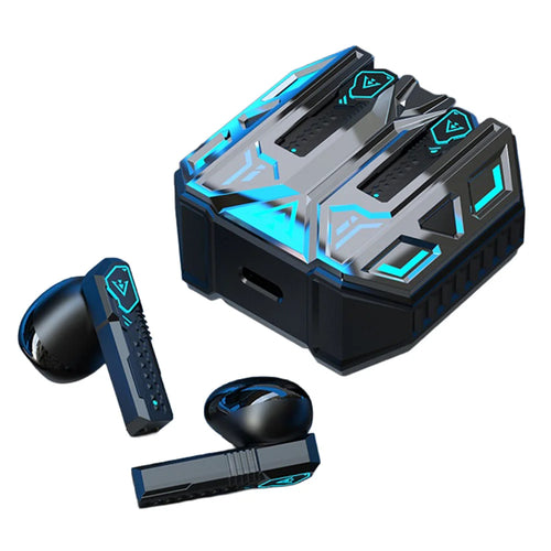 X39 ENC Noise Cancelling Mecha TWS Bluetooth-compatible Earbuds Gaming Music Dual Mode Wireless Earbuds - Black - 1