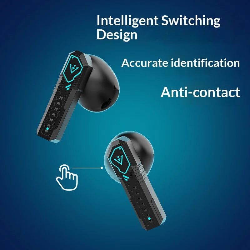 X39 ENC Noise Cancelling Mecha TWS Bluetooth-compatible Earbuds Gaming Music Dual Mode Wireless Earbuds - Black - 4
