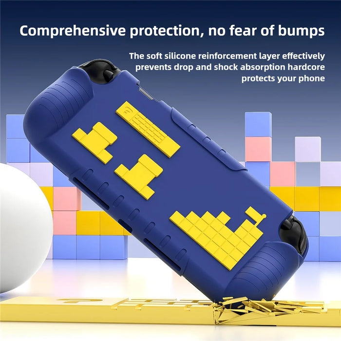 For Nintendo Switch 2 Silicone Case Anti-Slip Shockproof Gaming Console Protective Cover - Blue - 4
