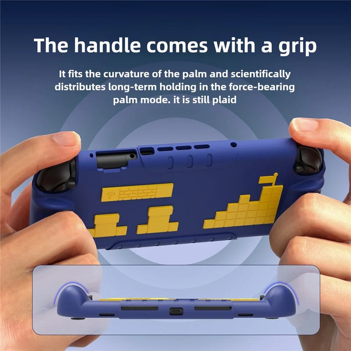 For Nintendo Switch 2 Silicone Case Anti-Slip Shockproof Gaming Console Protective Cover - Blue - 5